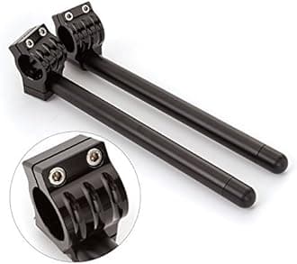 31mm 7/8" Motorcycle Aluminum CNC Regular Fork Tube Clip On Handlebar Replaceable Fit for Universal Bike Cafe Racer Black