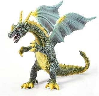 De-Lite™ Action Figures Soft Touch Vinyl Plastic Collectible Model Toys… (Big Dark Dragon, Size 12cm)