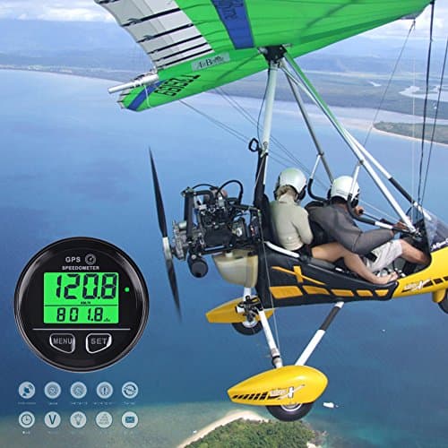 FOUNDOWN01 GPS Speedometer Waterproof Digital Backlight Speed Meter Counter with High Speed Recall Automatic Signal Calibration for ATV UTV Motorcycle Automobile Motor Vehicle