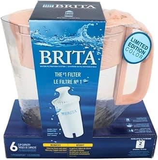 Bri.ta Metro Water Filteration System Pitcher 6 Cup Pink BPA Free