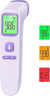 No-Touch Thermometer for Adults and Kids, Digital Accurate Baby Thermometer with Fever Alarm, 1 Second Fast Result, Easy to use, 2 in 1 Mode (Purple)