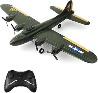 GoolRC B-17 RC Plane, 2 Channel RC Airplane, 2.4GHz Remote Control Airplane, Ready To Fly Epp Foam Glider, Fixed Wing RC Aircraft Flight Toys For Boys,Kids And Adults, Green