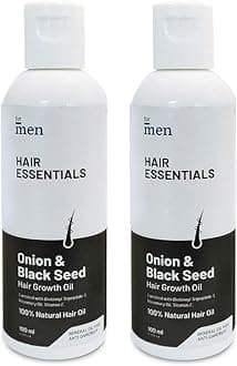 ForMen Hair Growth Oil 100% Natural with 22 Powerful Scalp Health And Hair Growth Ingredients 200ml | Onion Oil, Black Seed Oil, Neem & Amla Oil | No Mineral Oil (Pack of 2)