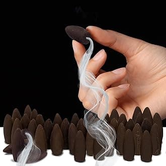 TRUMIRI Cinnamon Backflow Incense Cones For Waterfall Aromatic Smoke Fountain Haze Falls And Mat Bundle