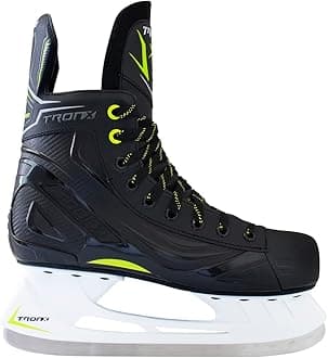 TronX Stryker 2.0 Senior Adult Teen Junior Kids Ice Hockey Skates Skate Size 8 (Shoe Size 9)