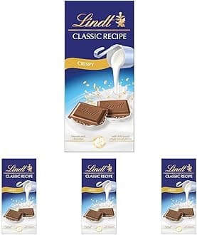 Lindt Classic Recipe Crispy 100g (Pack of 4)