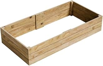 Conka Garden - Wooden Raised Bed Kit - Large Garden Planters for Vegetables, Herbs, Flowers – Start Growing Plants Earlier & Better - Durable & Resistant FSC Treated Timber 46cm H, 120cm x 240cm