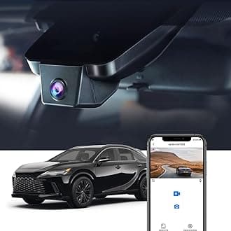FITCAMX 4K Dash Cam Front, with 64GB Card, UHD 2160P Record, WiFi and APP, G-Sensor, Loop Recording, Night Vision, OEM Style Suitable for 2023 2024 Lexus RX (Model B), Night Vision