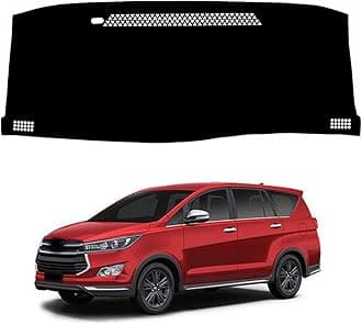 ZEETAS Car Dashboard Cover Mat for Toyota Innova Crysta 2016-2020, Color Black