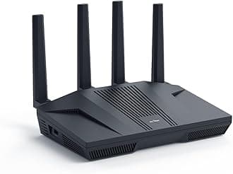 GL-MT6000(Flint 2) WiFi 6 Router, High-Speed 5GHz Gaming WiFi Router for Wireless Internet, Long range, 2 x 2.5G VPN Routers for Fibre Optic Modem, Computer Routers, Home Streaming & Business