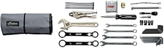 Premium 30 Piece Tool Kit by CruzTOOLS, Combination Wrenches, Hex Keys, Torx Keys, Sockets, and More, for Everyday Motorcycle Maintenance, Roll-up Storage Bag - 2890075