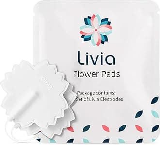 Livia Flower Pads, 1 Set Electrodes - Stick-on Pads for Period Cramps - Requires Livia Portable Device to Deliver Menstrual Pain Relief Support in 30-60 Seconds - Comfortable, Lightweight, Discreet