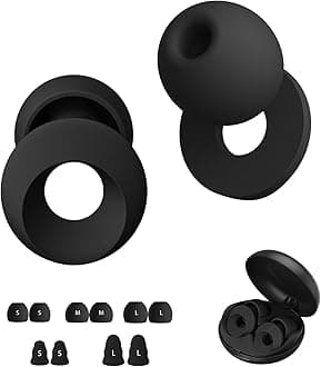 Ear Plugs for Sleeping Noise Reduction, Earplugs for Noise Cancelling with 5 Pair Ear Tips in S/M/L,30-35dB High Fidelity Hearing Protection Ear Plugs for Sleep,Snoring,Focus,Noise Sensitivity