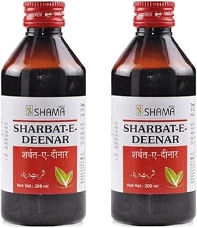 New Shama Sharbat Deenar 200 ML 14 x 6 x 6 Bottle of 200 ML (Pack of 2)