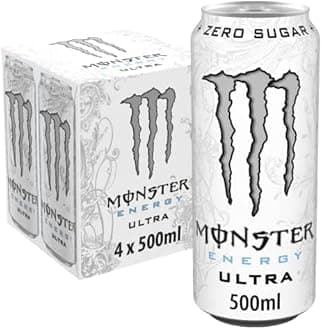 Monster Energy Ultra Zero Sugar Energy Drink, 500ml, Pack of 4