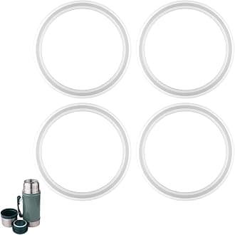 4pcs Gasket Replacement for Stanley Classic 24oz Food Jar, Silicone Cap Sealing Ring Gaskets Seal Parts Rubber Leak-Proof Bottle Lid O Ring for Thermos Compatible with Stanley Classic 24oz BPA Free
