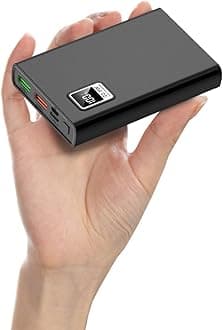 Small Power Bank 10000mAh, 22.5W Fast Charging Mini Portable Charger with USB C In/Out, 5V/3A 3 Outputs Battery Pack Compatible with iPhone Samsung Huawei iPads etc