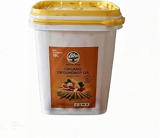 Go Earth Organic Cold Pressed Groundnut Oil 15 Liter | Pure & Unrefined Cooking Oil | Peanut Oil for Daily Use | Mungfali Tel | Rich Aroma & Natural Flavor | Edible Oil for Cooking