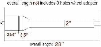 AngyMeck Stainless Steel Tilt Automatic 28" No Key Steering Column Shift Indicator w 9 Hole Wheel Adapter