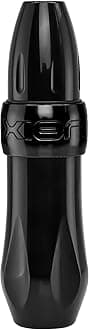 Spektra Xion - Tattoo Machine with Interchangeable Stroke (3.2/3.7 mm) - Shiny Black (Stealth) - 6 W MotorBolt - 153 g - Compatible with Most Power Supplies