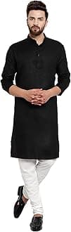 Enmozz® Multi Colored Cotton Plain Men's Ethnic Kurta Only