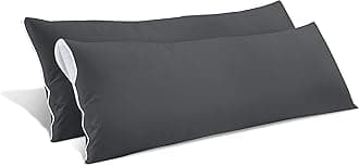 Utopia Bedding Waterproof Pillow Protectors Zippered Body Size (2 Pack, Gray), Zippered Pillowcases, Bed Bug Proof Pillow Encasement Covers 20 x 54 Inches