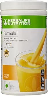Herbalife Formula 1 Nutrition Shake Mix Mango Flavour for Weight Management Plant-Based Protein |500 g, Mango, Pack of 1|