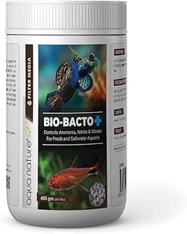 AquaNature® Bio- Bacto+ Biological Filter Media Controls Ammonia, Nitrite & Nitrate for Fresh & Saltwater Aquaria (400g)