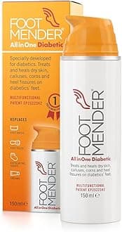 – Footmender All in One Diabetic | Medically Proven, An Effictive Foot Cream | Treat and Heal Your Dry Feet, Hard Skin, Corns and Cracked Heels | Significant Effect After First Treatment | 150 ml