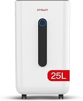 Dehumidifier, 25L/Day, Digital Humidity Display, Auto Drainage option, Sleep Mode, Washable Filters, 24H Timer, Continuous Dehumidification, Rotatable Wheels for Easy Mobility | MD-395