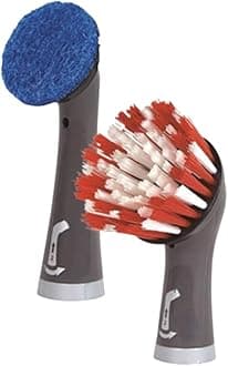 Commercial Products Cleaning Power Scrubber Bathroom Kit, Red and Gray, 2 Pieces