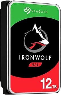 Seagate IronWolf ST12000VN0008 - Hard drive - 12 TB - internal - 3.5" - SATA 6Gb/s - 7200 rpm - buffer: 256 MB Mechanical Hard Disk