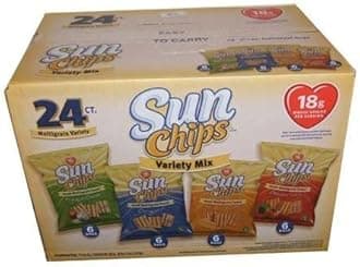 Frito Lay Sun Chips Multigrain Variety box - 24 Bags