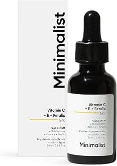 Helen Minimalist 16% Vitamin C Face Serum (Advanced) With Vit E, & Ferulic Acid For Glowing Skin | Advanced Brightening Formula With Power of Vit C & E, Ferulic Acid & Fullerenes