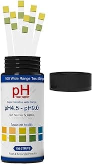 100 Pieces PH4.5-9.0 Water Test Strips, Fast PH check, Extensive PH Test Paper,Water Testing Kits for soil Aquariums Cosmetics Soap