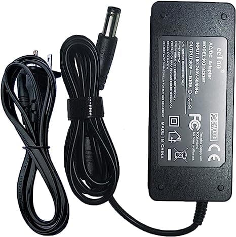 42V AC/DC Adapter Charger Compatible with Hurtle Motorgear Model HURES18-M5 HURES18M5 36V 7.5Ah 36VDC 36Volt 36.0V +36 V Lithium Ion Li-ion Battery Pack 8.5 Inch 300W Power Supply Cable Cord PSU