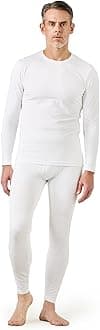 LAPASAMen's Fleece Lined Thermal Underwear Set, Light/Mid/Heavyweight Warm Long Sleeve Long Johns Top and Bottom, Base Layer Set M11 M57 M24