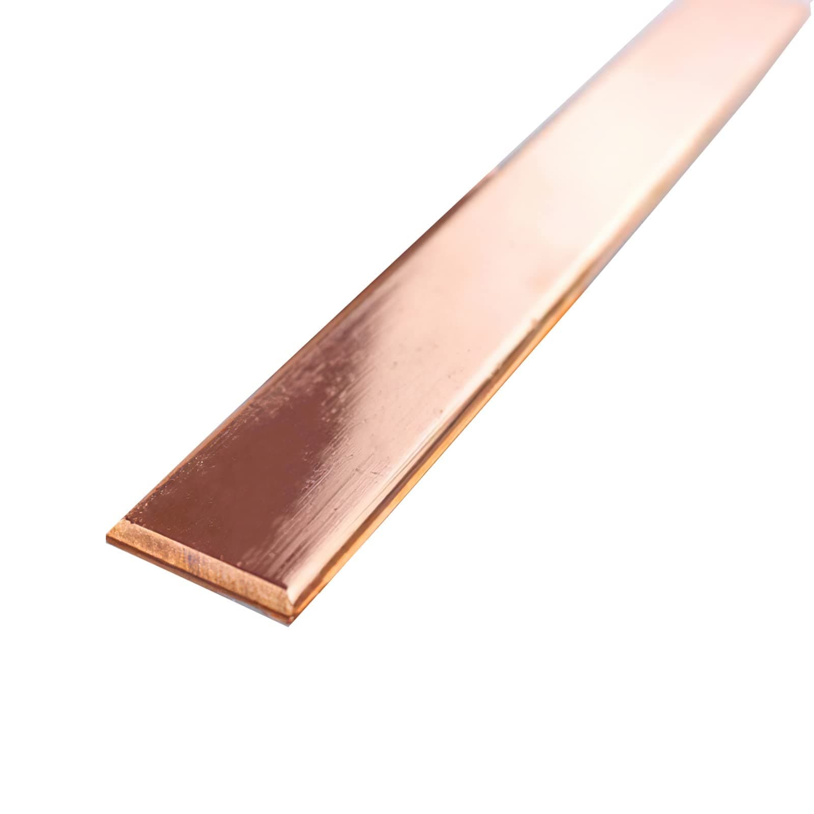 TEN-HIGH Copper Bar Flat Copper Busbar Electrical Copper Buses, 8mm x 60mm x 1000mm,for Large Current Conducting