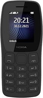 Nokia 105 Classic | Single Sim Keypad Phone with Built-in UPI Payments, Long-Lasting Battery, Wireless FM Radio, Charger in-Box | Charcoal