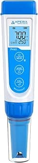 Apera Instruments AI311 Premium Series PH60 Waterproof pH Pocket Tester Kit, Replaceable Probe, ±0.01 pH Accuracy, Lcd display