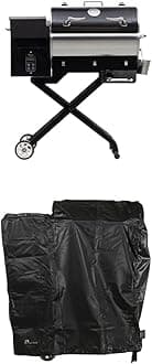Pellet Grill - Road Warrior 340 + Cover, Portable Electric Pellet Smoker Grill, BBQ, Wood Pellets, Sear, Smoke, and More