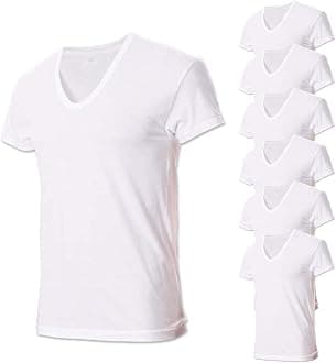 Try Men's Premium Basic Running Short Sleeve Undershirts 100% Cotton Multi Pack