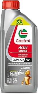 Activ CRUISE 20W-50 4T Engine Oil with Synthetic Technology for Bajaj Bikes (1L) | 3X Protection with Actibond Technology | Engine Protection for Bikes | API SN and JASO MA2