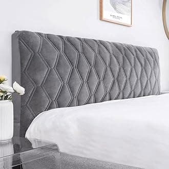 Stretch Bed Headboard Slipcover,Solid Color Quilting Bed Head Cover, Dustproof Protector Cover For Bedroom Decor For Full Queen California Large King (Color : Dark gray, Size : 160cm)