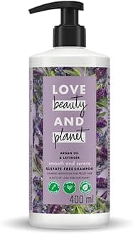 Love Beauty & Planet Argan Oil and Lavender Sulfate Free Smooth and Serene Shampoo|| No Parabens|| No Dyes|| 400ml