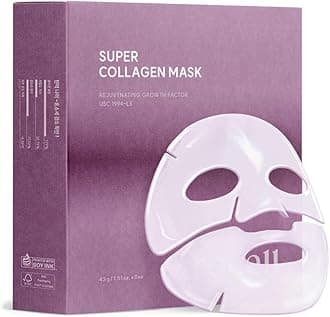 AROCELL Super Collagen Mask Double Matrix 8 Slats Hydrogel Face Mask with Low Molecular Weight Collagen for Elastic, Moisturising, Anti-Ageing and Refreshing Skin, 43