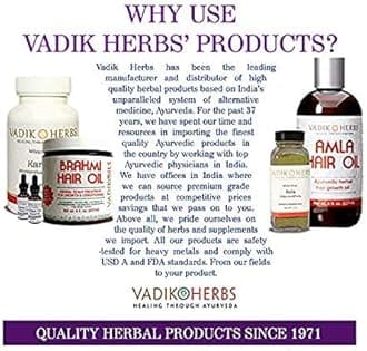 Vadik Herbs Bringraj (Bhringraj) Hair Oil (8 oz) by | Herbal hair growth oil and hair conditioning oil | Great for hair loss, balding, thinning of hair, for beard growth, herbal scalp treatment