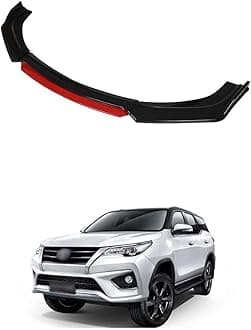 Universal Front Bumper Lip Kit, Car Front Bumper Spoiler Splitter Body Kit Side Skirt Front Bumper Protector Guard Scratch-Resistant fits Compatible with Fortuner