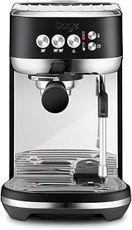 The Bambino Plus - Compact Coffee Machine with Automatic Milk Frother, Black Truffle - UAE Version, 2 Year Manufacturer Warranty
