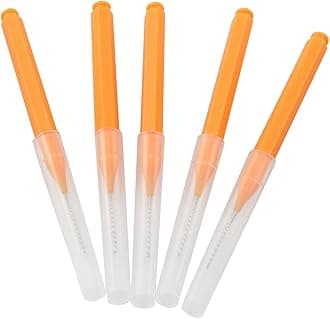 5pcs Orange Shower Head Cleaning Brushes, Shower Nozzle Brush, Computer Keyboard Gap, Phone Hole Gap Cleaning Brush